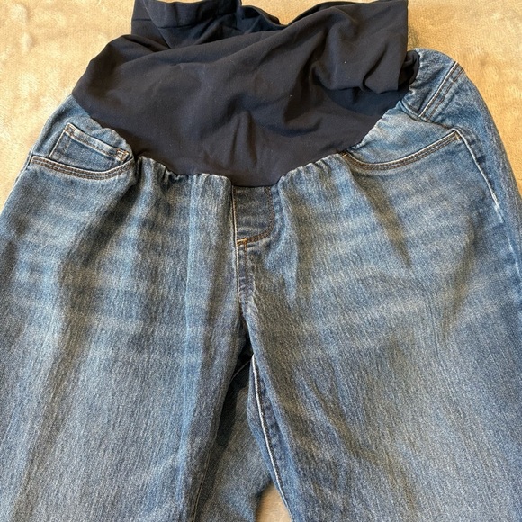 Maternity Relaxed Fit Classic Blue Jeans - Picture 2 of 8